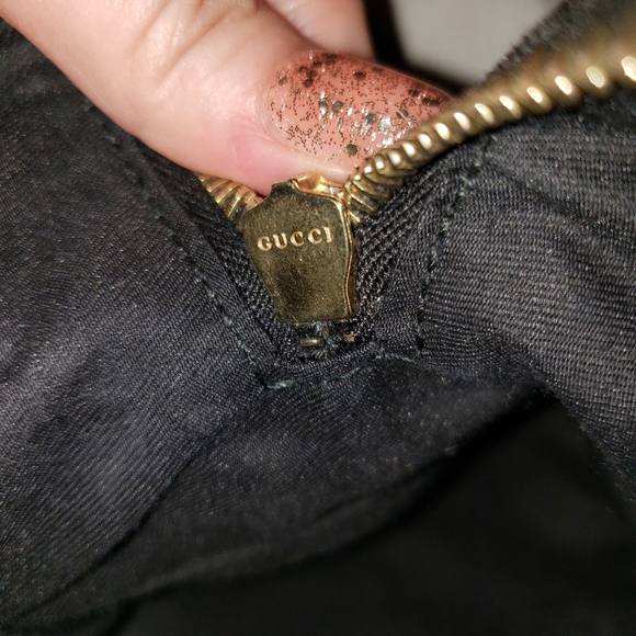 Gucci black monogram horsebit striped purse - Picture 14 of 16